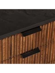 Barker and Stonehouse Trinidad Fluted Reclaimed Teak Wood Tv Unit in Brown - thumbnail 4