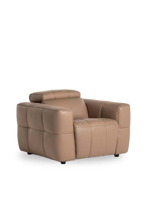 Barker and Stonehouse Rochester Power Recliner Armchair in Neutral, Leather - image 1