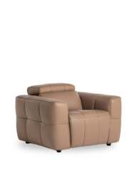 Barker and Stonehouse Rochester Power Recliner Armchair in Neutral, Leather