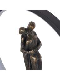 Libra Interiors Hugging Couple Light Sculpture Led Usb in Bronze, Size 30x9x33 - thumbnail 2