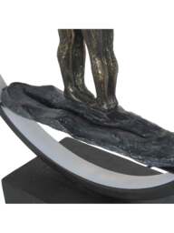Libra Interiors Hugging Couple Light Sculpture Led Usb in Bronze, Size 30x9x33 - thumbnail 3