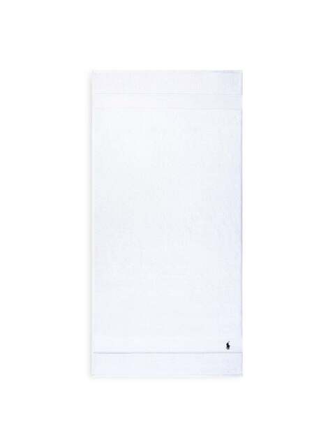 Ralph Lauren Home Polo Player Bath Towel in White, Cotton - image 1