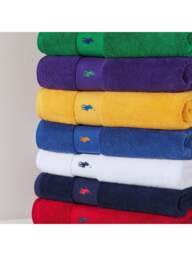 Ralph Lauren Home Polo Player Bath Towel in White, Cotton - thumbnail 5
