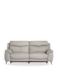 Barker and Stonehouse Fiore Recliner 2.5 Seater Sofa in Grey, Leather - thumbnail 1