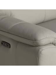 Barker and Stonehouse Fiore Recliner 2.5 Seater Sofa in Grey, Leather - thumbnail 3