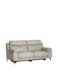 Barker and Stonehouse Fiore Recliner 2.5 Seater Sofa in Grey, Leather - thumbnail 2