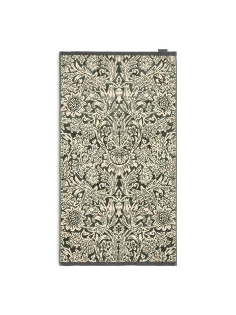 Morris & Co Sunflower Towel in Green, Cotton, Size Bath - image 1