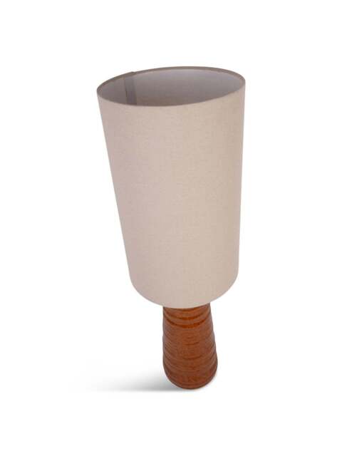 Libra Interiors Tivoli Ceramic Table Lamp Terracotta With Shade E27 60W in Brown, Wood/Metal - image 1