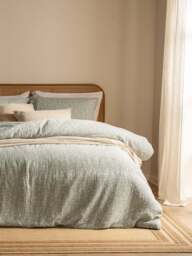 Yard Living Perrie Leaf Pattern Duvet Cover Collection in Forest, Size Single - thumbnail 3