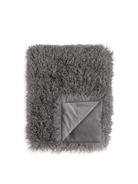Furn. Rowan Soft-Touch Throw in Grey - image 1