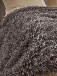 Furn. Rowan Soft-Touch Throw in Grey - thumbnail 3