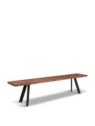 Heal's Madrid Bench Walnut Straight Edge in Brown, Size 200x35x45