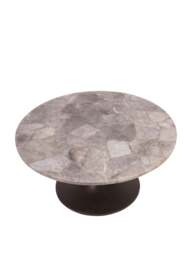 Libra Interiors Bosworth Round Smokey Quartz Coffee Table 80Cm in Grey, Size 38x80x80 - thumbnail 3