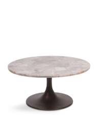 Libra Interiors Bosworth Round Smokey Quartz Coffee Table 80Cm in Grey, Size 38x80x80 - thumbnail 1