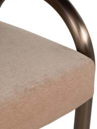 Barker and Stonehouse Tolliver Beige Velour Fabric Armchair in Brown - thumbnail 4