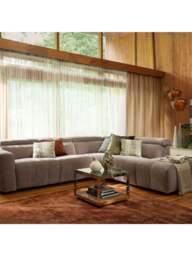 Barker and Stonehouse Rochester Corner Sofa in Neutral, Wood/Metal - thumbnail 2