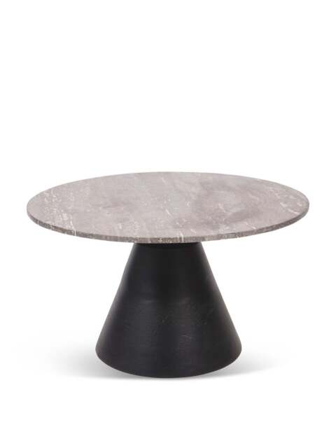 Libra Interiors Clifton Ii Charcoal Black And Dark Travertine Coffee Table in Grey, Size 435x75x75