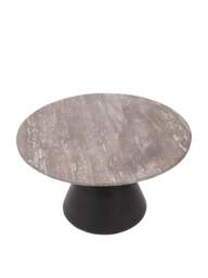 Libra Interiors Clifton Ii Charcoal Black And Dark Travertine Coffee Table in Grey, Size 435x75x75 - thumbnail 5