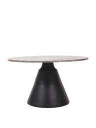 Libra Interiors Clifton Ii Charcoal Black And Dark Travertine Coffee Table in Grey, Size 435x75x75 - thumbnail 4