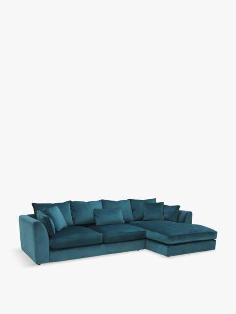 Barker and Stonehouse Harrington Large Right Hand Facing Chaise Sofa in Lumino Teal - image 1