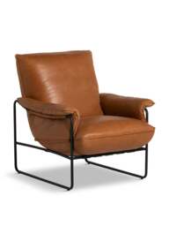 Barker and Stonehouse Vinci Armchair in Brown, Leather