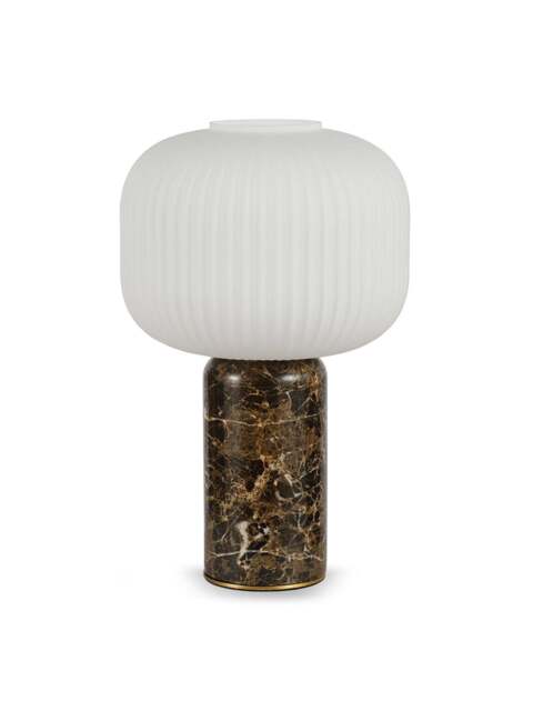Heal's Opal Lantern Table Lamp Cocoa Marble in Brown - image 1