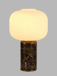 Heal's Opal Lantern Table Lamp Cocoa Marble in Brown - thumbnail 2