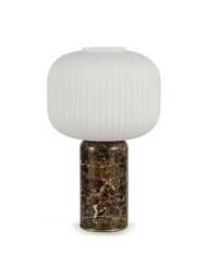 Heal's Opal Lantern Table Lamp Cocoa Marble in Brown - thumbnail 1