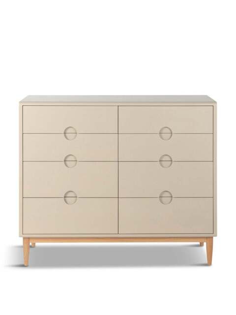 Heal's Amira Wide Chest Of Drawers Painted Oatmeal in Beige - image 1