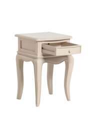 Barker and Stonehouse Calista Wooden 1 Drawer Bedside Table in White - thumbnail 2