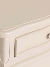 Barker and Stonehouse Calista Wooden 1 Drawer Bedside Table in White - thumbnail 3