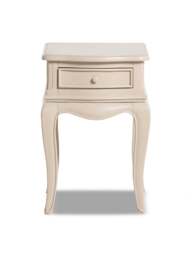 Barker and Stonehouse Calista Wooden 1 Drawer Bedside Table in White - thumbnail 1