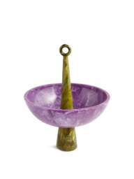 Jonathan Adler Mustique Finial Bowl in Purple/Green - thumbnail 1