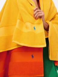 Ralph Lauren Home Polo Player Bath Towel in Yellow, Cotton - thumbnail 5