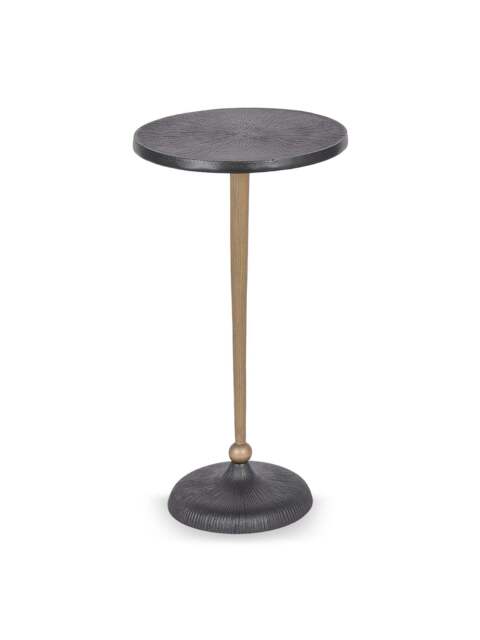 Libra Interiors Pair Of Moulton Round Side Tables in black - image 1