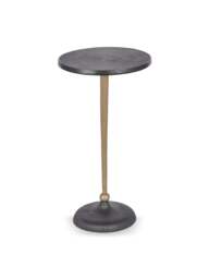 Libra Interiors Pair Of Moulton Round Side Tables in black