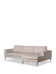 Barker and Stonehouse Sienna Bouclé Right-Hand Chaise Sofa in Neutral - thumbnail 1