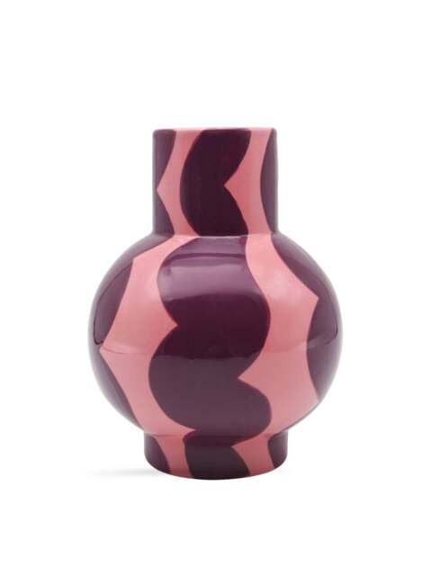 Que Rico Gaspar Vase Multi in Pink/Burgundy, Size 12cm