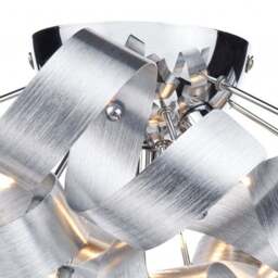 Dar Lighting Rawley 4 Light Ribbon Flush in Brushed Aluminium - thumbnail 2