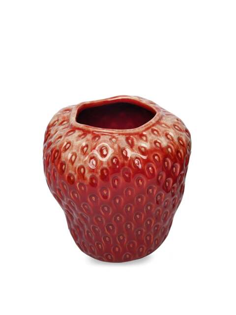 Libra Interiors Berry Glaze Vase Medium Red - image 1