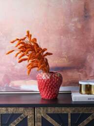 Libra Interiors Berry Glaze Vase Medium Red - thumbnail 3
