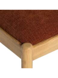 Barker and Stonehouse Mirna Rust Fabric Dining Chair in Red - thumbnail 4
