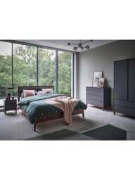 Heal's Lars Bedside Table / Walnut in Grey, Size 40x35x52 - thumbnail 2