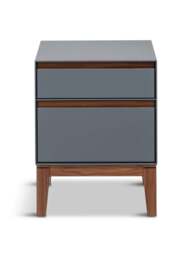 Heal's Lars Bedside Table / Walnut in Grey, Size 40x35x52 - thumbnail 1