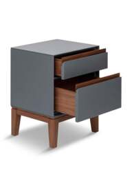 Heal's Lars Bedside Table / Walnut in Grey, Size 40x35x52 - thumbnail 4