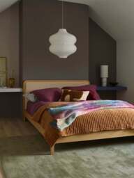 Heal's Velvet Kantha Bedspread Toffee 140 X 200 in Brown, Cotton, Size 200x140 - thumbnail 3