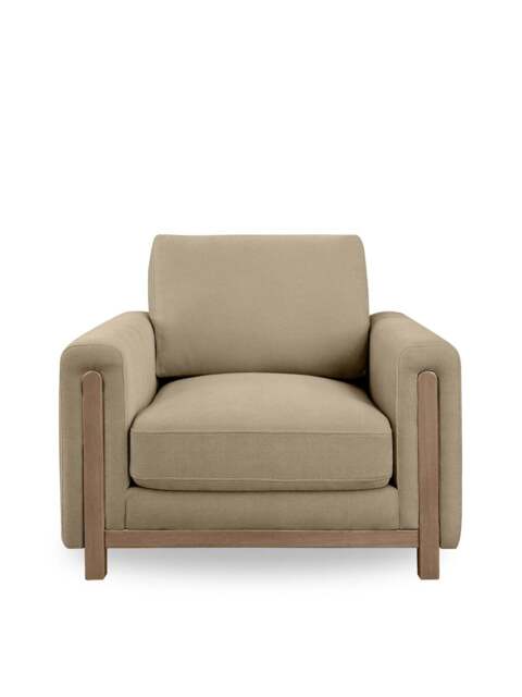Barker and Stonehouse Reynard Fabric Armchair in Neutral - image 1