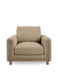 Barker and Stonehouse Reynard Fabric Armchair in Neutral - thumbnail 1