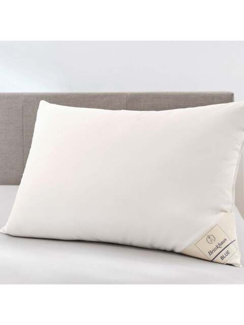 Brinkhaus Blue Down And Feather Pillow Medium in White, Cotton, Size Square - image 1