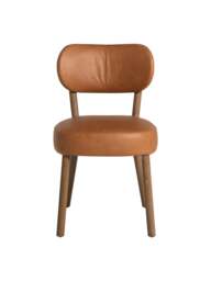 Barker and Stonehouse Dove Tan Dining Chair in Brown, Leather - thumbnail 3